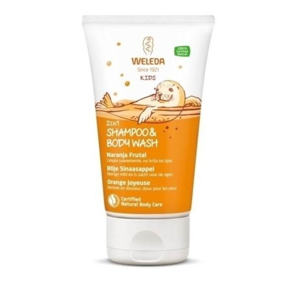 Weleda Kids 2in1 Shampoo & Body Wash Orange Παιδικό Αφρόλουτρο & Σαμπουάν 2 σε 1 με Άρωμα Φρουτώδες Πορτοκάλι, 150ml