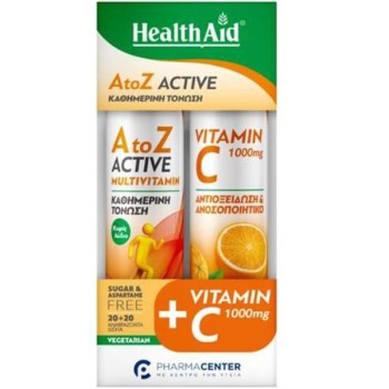 Health Aid Promo Pack A to Z Active 20 αναβράζοντα δισκία & Vitamin C 1000mg 20 αναβράζοντα δισκία