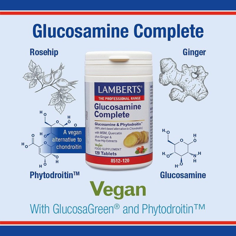 Lamberts Glucosamine Complete Vegan, 60 ταμπλέτες
