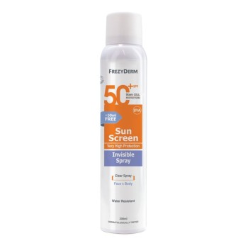 FREZYDERM Sunscreen Invisible Spray SPF 50-Διάφανο Αντηλιακό Σώματος