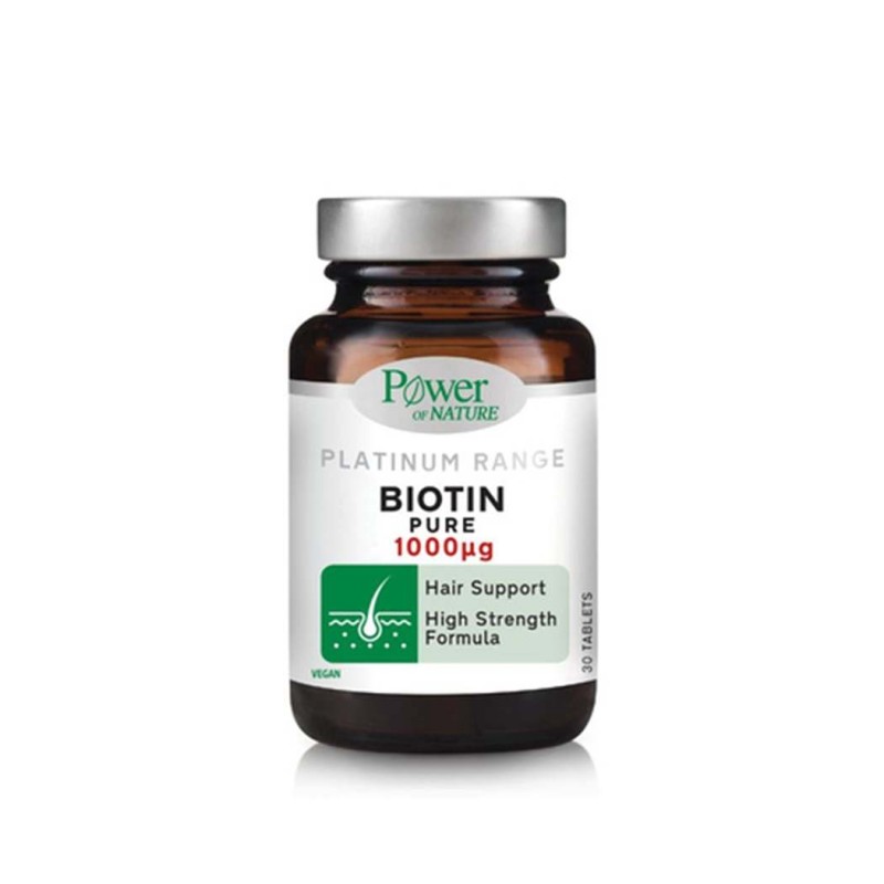 Power of Nature Platinum Range Biotin 1000μg, 30 κάψουλες