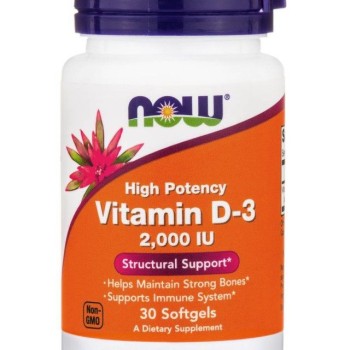 Now Foods Vitamin D-3 2000 IU, 30 μαλακές κάψουλες