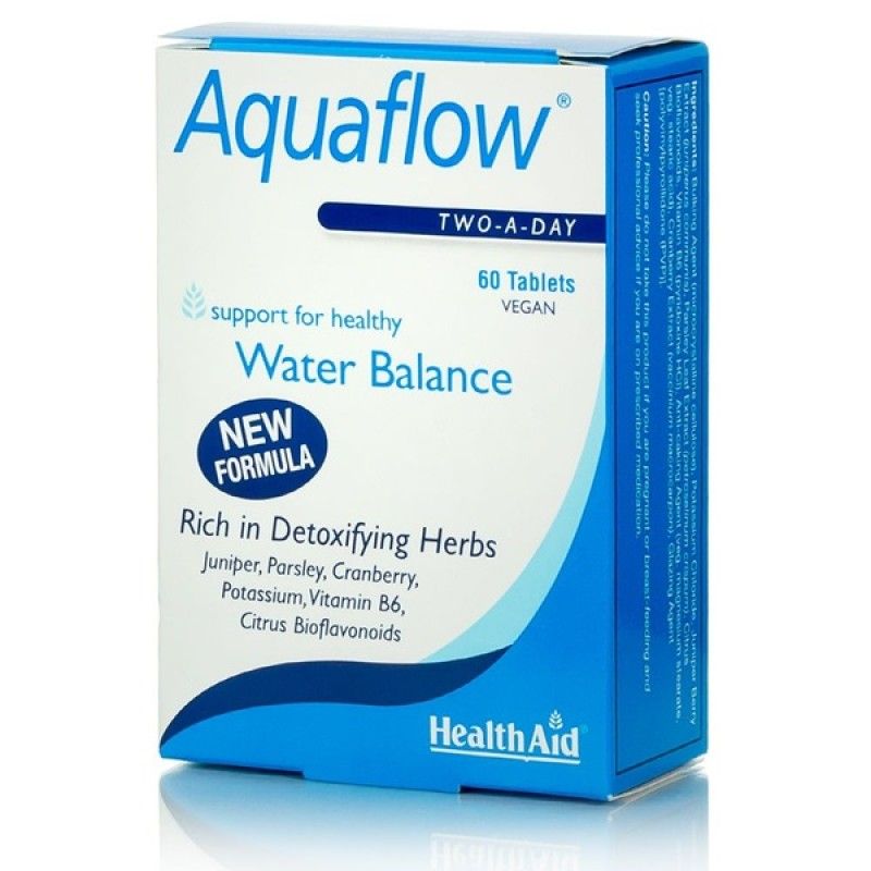 HEALTH AID Aquaflow - φυσικό διουρητικό και αποτοξίνωση, 60 ταμπλέτες