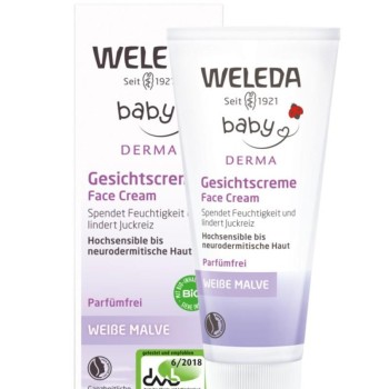 Weleda Baby Derma Κρέμα Προσώπου Με Μολόχα χωρίς άρωμα, 50ml