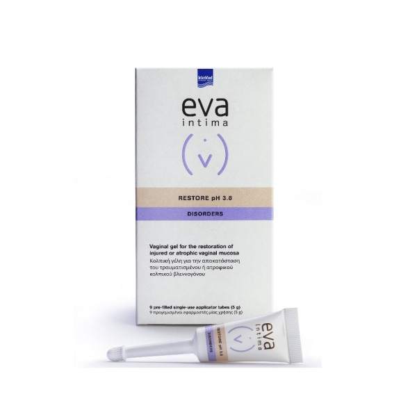 Intermed Eva Intima Restore Vaginal Gel pH 3.8 Disorders 5gr, 9 τεμάχια