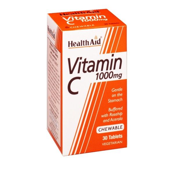 Health Aid Vitamin C 1.000mg, 30 μασώμενα δισκία