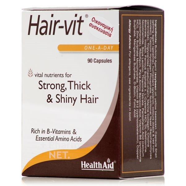Health Aid Hair-vit, 90 κάψουλες