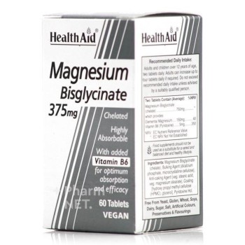 Health Aid Magnesium Bisglycinate 375mg, 60 ταμπλέτες