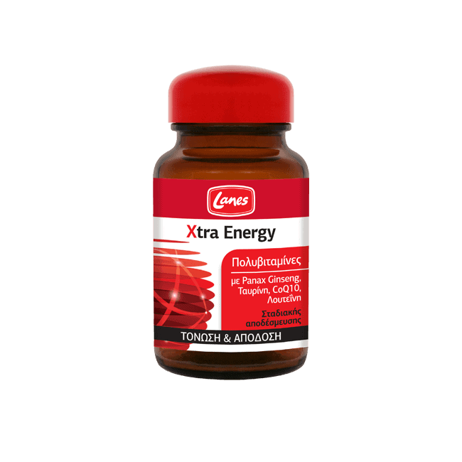 Lanes Πολυβιταμίνες Xtra Energy, 30 ταμπλέτες