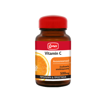 Lanes Vitamin C 500mg - Τόνωση Ανοσοποιητικού - σταδιακής αποδέσμευσης, 30 ταμπλέτες