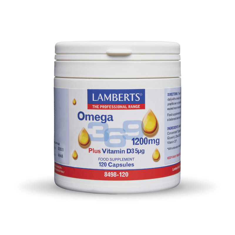 Lamberts Omega 3-6-9 1200mg Συνδιασμός Λιπαρών Οξέων, 120 Κάψουλες