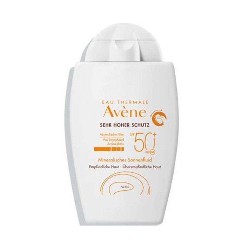 Avene Fluide Mineral SPF50+ Αντηλιακό Προσώπου για το Ευαίσθητο Mη Ανεκτικό Δέρμα, 40ml