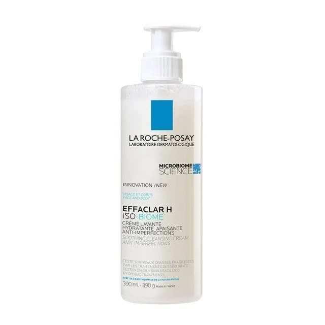 La Roche Posay Effaclar H Isobiome Cleansing Cream Καταπραϋντική Ενυδατική Κρέμα Καθαρισμού, 390ml