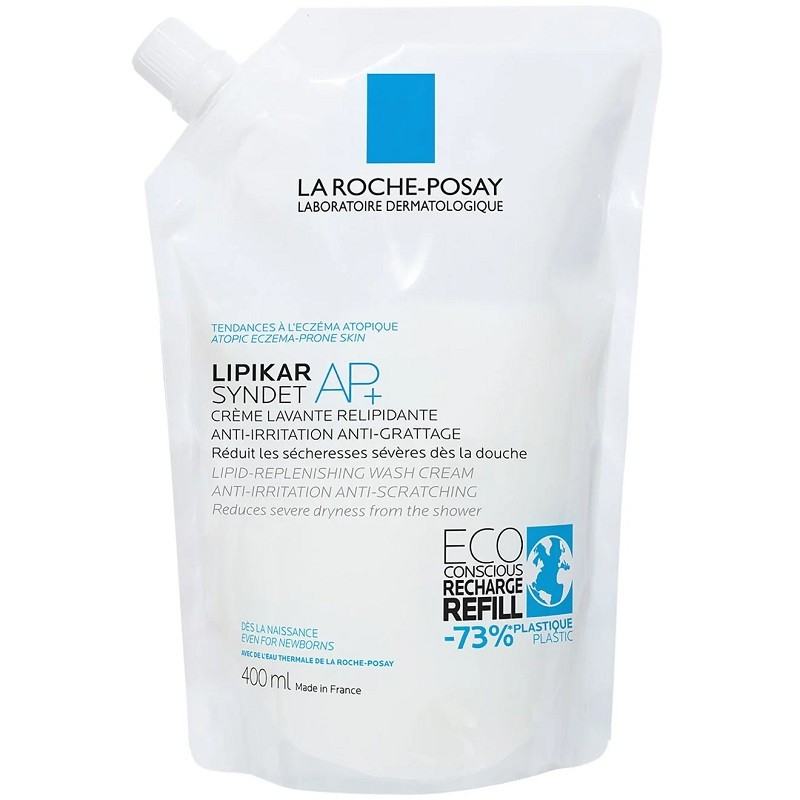 La Roche Posay Lipikar Syndet AP+ Refill Κρεμώδες Αφρόλουτρο για το Ξηρό Δέρμα με Τάση Ατοπίας, 400ml